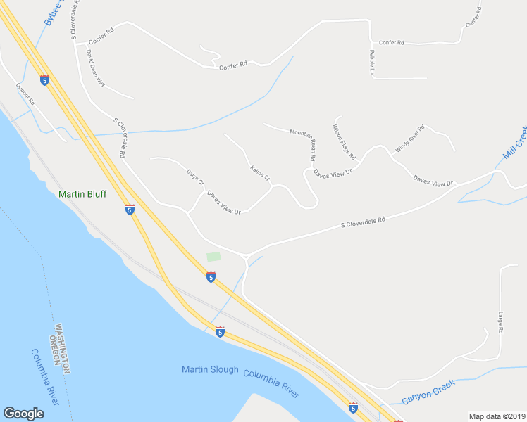 map of restaurants, bars, coffee shops, grocery stores, and more near 182 Daves View Drive in Kalama