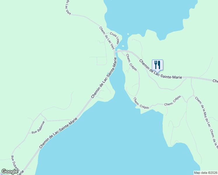 map of restaurants, bars, coffee shops, grocery stores, and more near 3 Rue Desjardins in Lac-Sainte-Marie