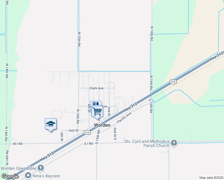 map of restaurants, bars, coffee shops, grocery stores, and more near 2465 2nd St in Worden