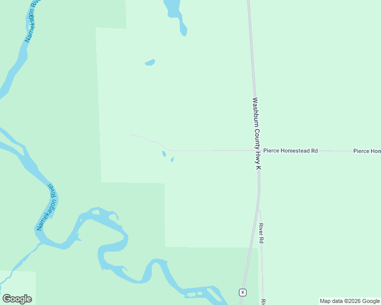 map of restaurants, bars, coffee shops, grocery stores, and more near Pierce Homestead Rd in Washburn