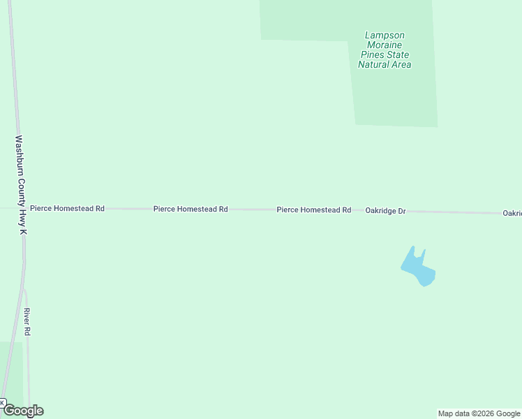 map of restaurants, bars, coffee shops, grocery stores, and more near Pierce Homestead Road in Washburn