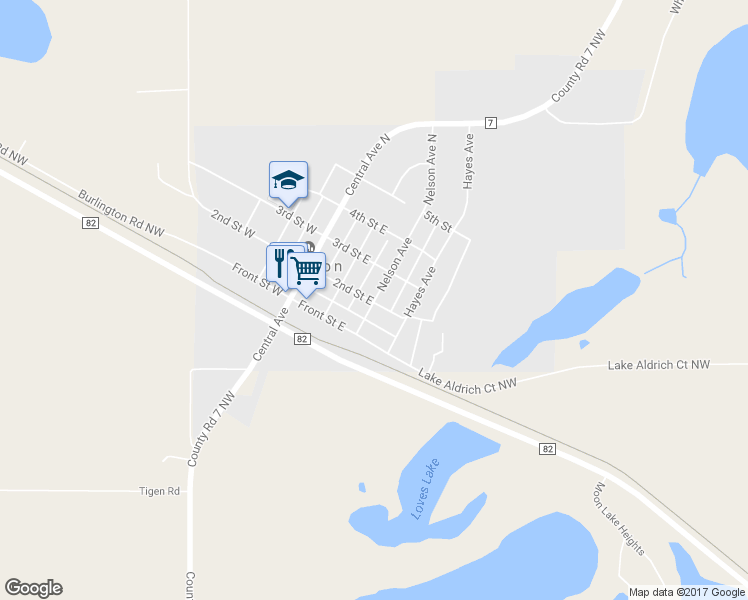 map of restaurants, bars, coffee shops, grocery stores, and more near 208 Nelson Avenue in Brandon