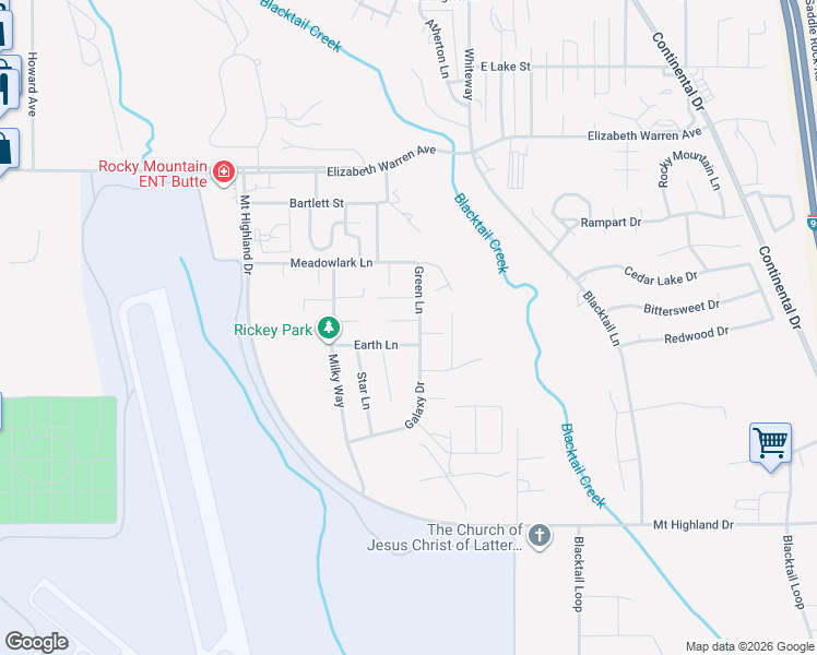 map of restaurants, bars, coffee shops, grocery stores, and more near 8 Penny Lane in Butte