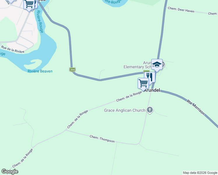 map of restaurants, bars, coffee shops, grocery stores, and more near 31 Route Doctor Henry in Arundel