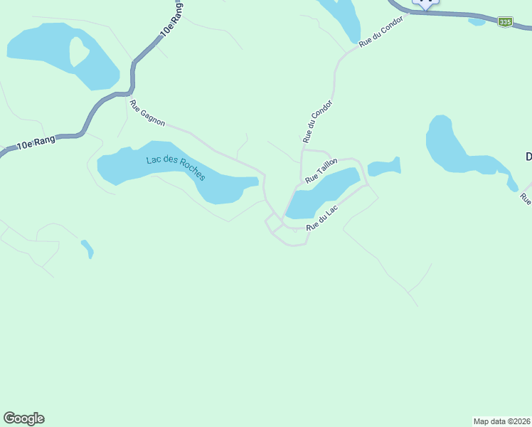 map of restaurants, bars, coffee shops, grocery stores, and more near 100 Rue du Lac in Saint-Calixte