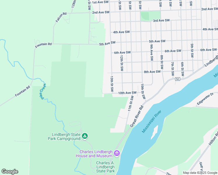 map of restaurants, bars, coffee shops, grocery stores, and more near 911 13th Street Southwest in Little Falls