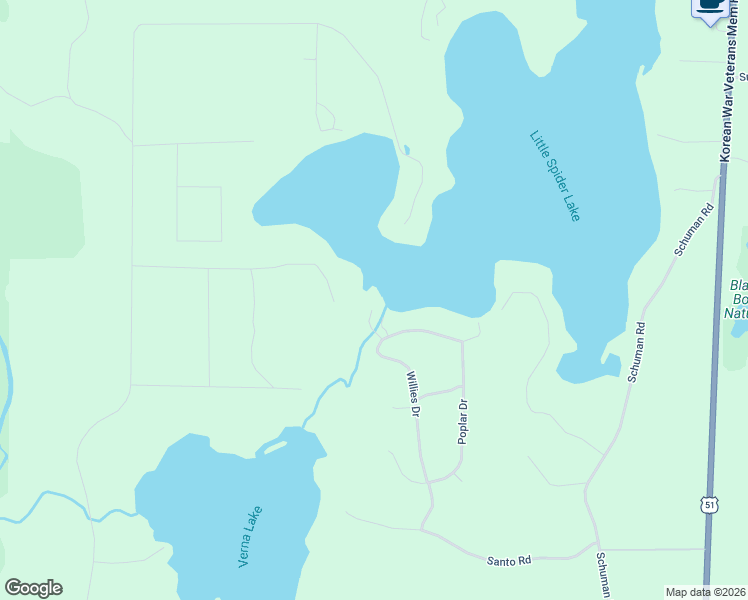 map of restaurants, bars, coffee shops, grocery stores, and more near 11414 Spruce Road in Woodruff