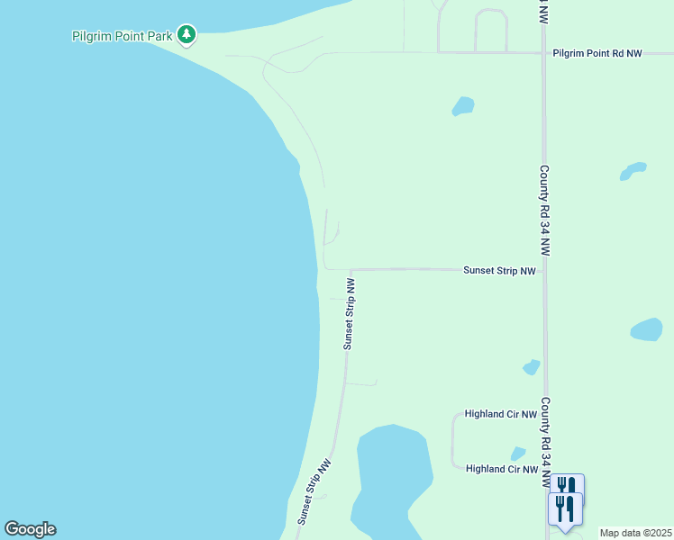 map of restaurants, bars, coffee shops, grocery stores, and more near 7366 Sunset Strip Northwest in Alexandria