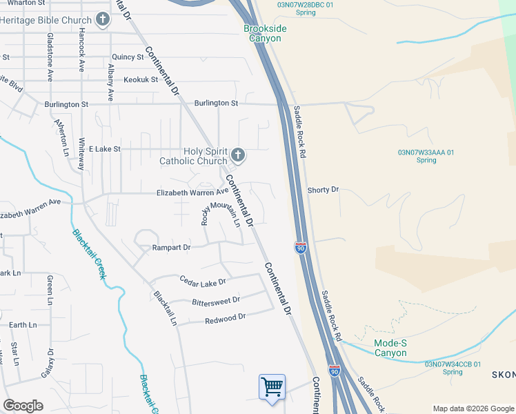 map of restaurants, bars, coffee shops, grocery stores, and more near 4034 Elizabeth Warren Avenue in Butte