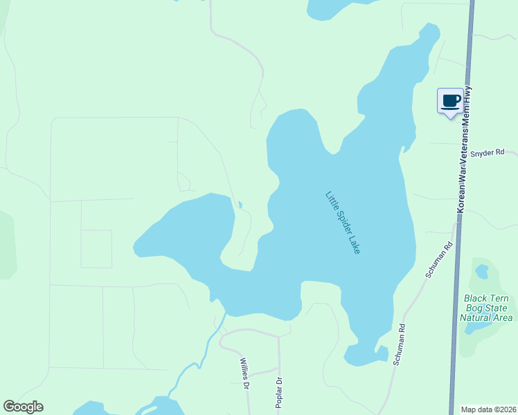 map of restaurants, bars, coffee shops, grocery stores, and more near 11491 Wihega Road in Woodruff