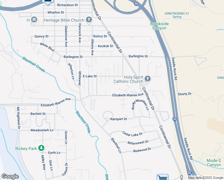 map of restaurants, bars, coffee shops, grocery stores, and more near 3630 Columbus Avenue in Butte