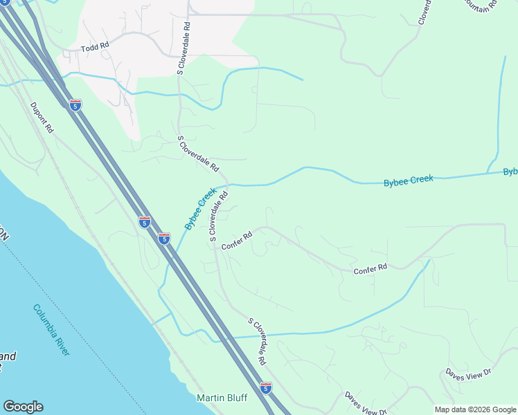 map of restaurants, bars, coffee shops, grocery stores, and more near 194 Confer Road in Kalama