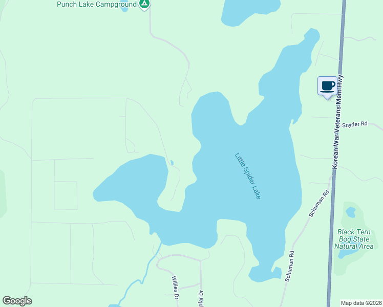 map of restaurants, bars, coffee shops, grocery stores, and more near 11491 Wihega Road in Woodruff