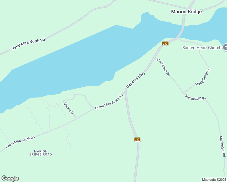 map of restaurants, bars, coffee shops, grocery stores, and more near 12 Grand Mira South Road in Marion Bridge