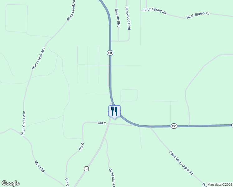 map of restaurants, bars, coffee shops, grocery stores, and more near 2680 Wisconsin 155 in Saint Germain