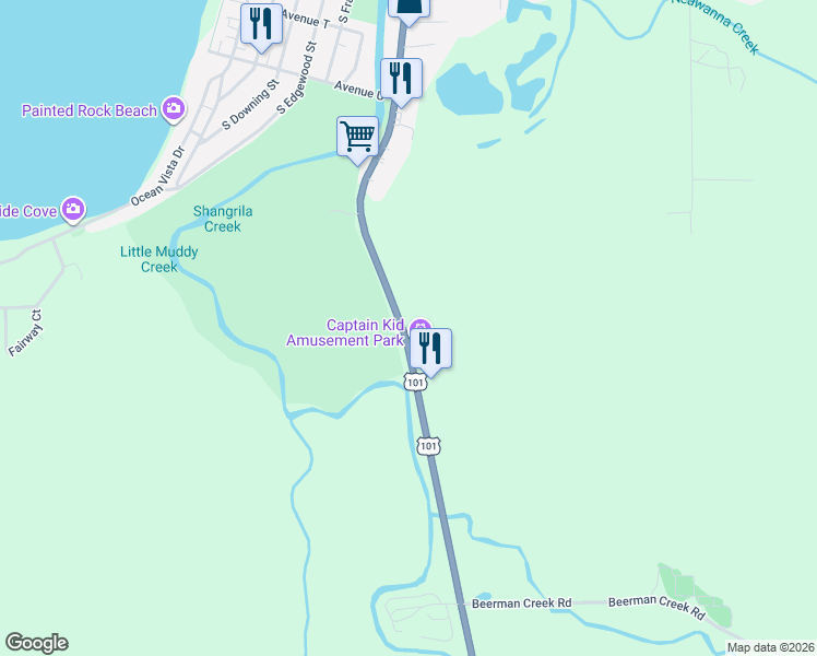 map of restaurants, bars, coffee shops, grocery stores, and more near 85913 U.S. 101 in Seaside