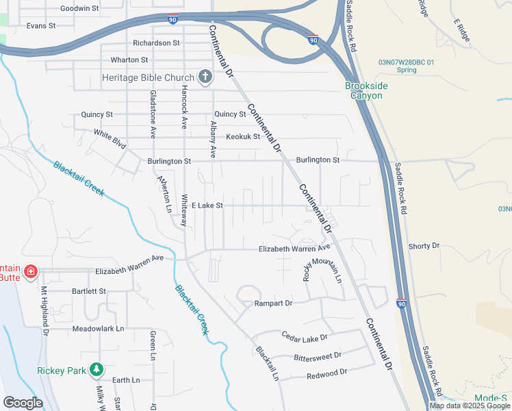 map of restaurants, bars, coffee shops, grocery stores, and more near 3540 Columbus Avenue in Butte