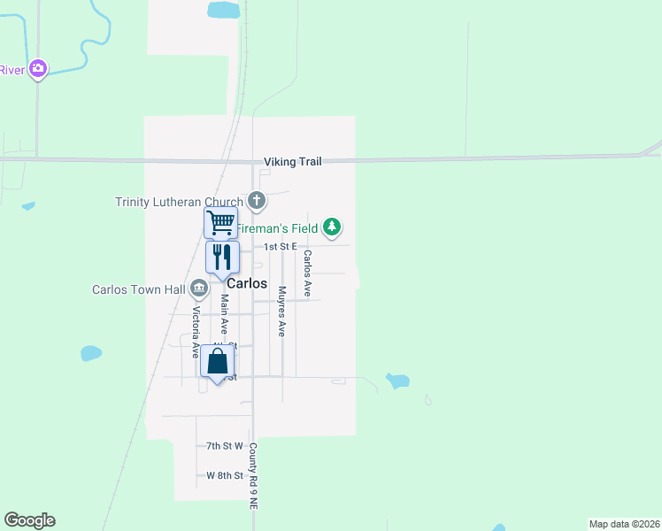 map of restaurants, bars, coffee shops, grocery stores, and more near 309 East 2nd Street in Carlos