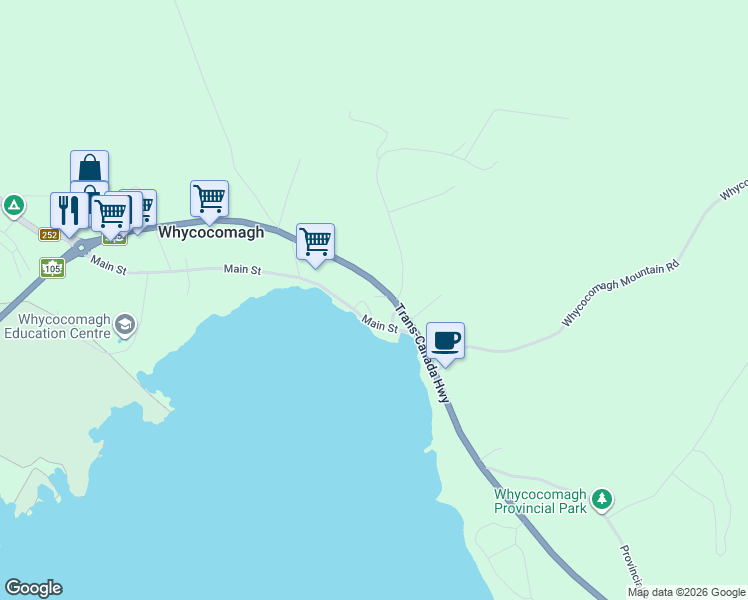 map of restaurants, bars, coffee shops, grocery stores, and more near in Whycocomagh