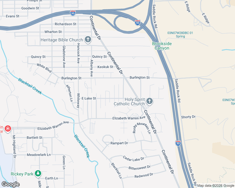 map of restaurants, bars, coffee shops, grocery stores, and more near 3586 Hartford Avenue in Butte