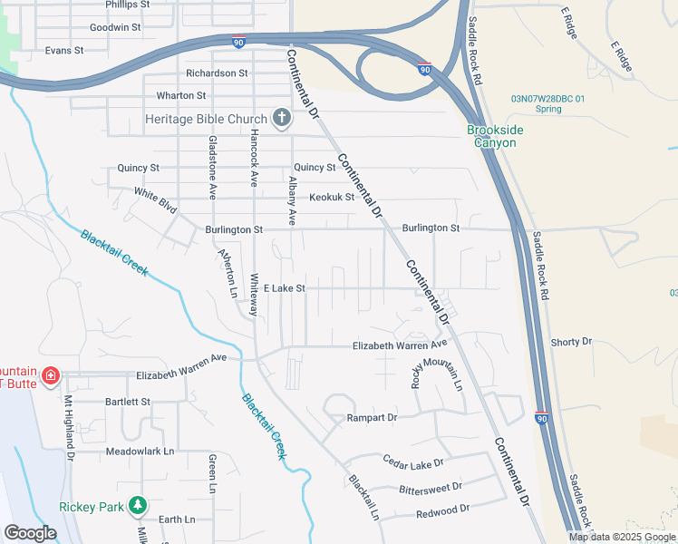map of restaurants, bars, coffee shops, grocery stores, and more near 3540 Columbus Avenue in Butte
