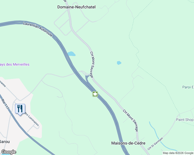 map of restaurants, bars, coffee shops, grocery stores, and more near 3007 CH Mont Sauvage in Sainte-Adã¨Le