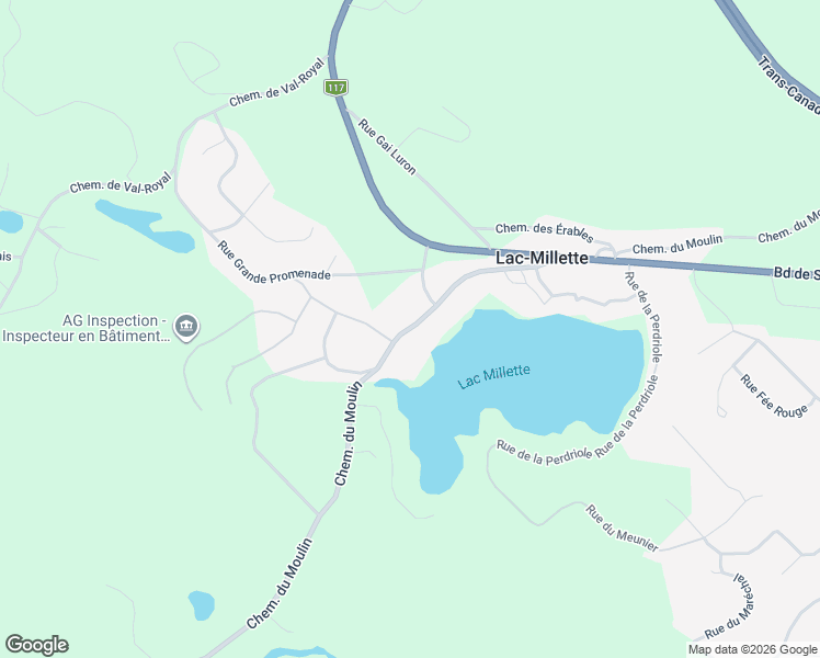 map of restaurants, bars, coffee shops, grocery stores, and more near 522 Chemin du Moulin in Sainte-Adèle
