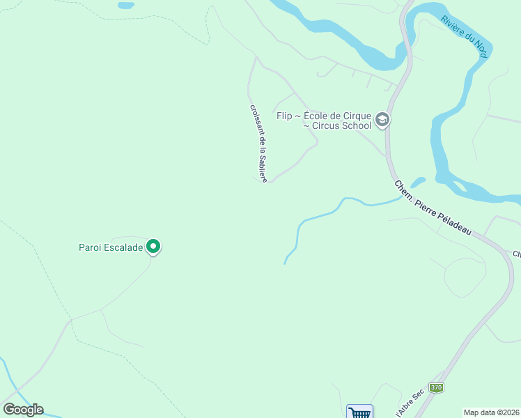 map of restaurants, bars, coffee shops, grocery stores, and more near 1120 croissant de la Sabliere in Sainte-Adèle
