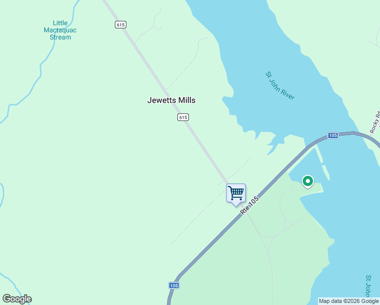 map of restaurants, bars, coffee shops, grocery stores, and more near 51 New Brunswick 615 in Jewetts Mills