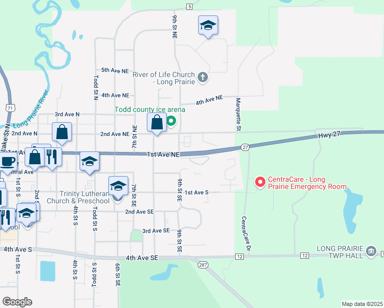 925 1st Avenue Northeast, Long Prairie MN Walk Score