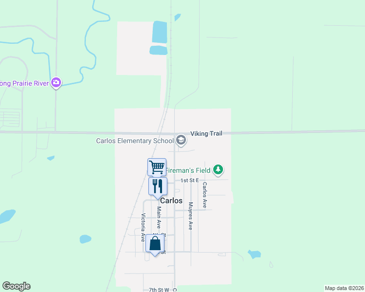 map of restaurants, bars, coffee shops, grocery stores, and more near 27 Douglas Avenue in Carlos