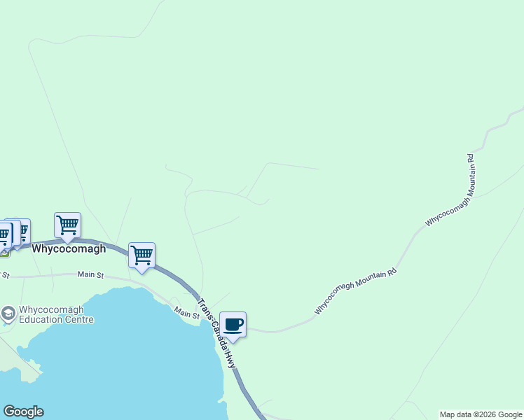 map of restaurants, bars, coffee shops, grocery stores, and more near 174 Milford Road in Whycocomagh