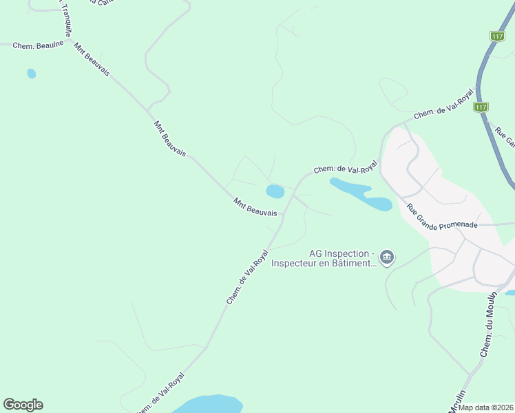 map of restaurants, bars, coffee shops, grocery stores, and more near 5375 Montée Beauvais in Val-Morin