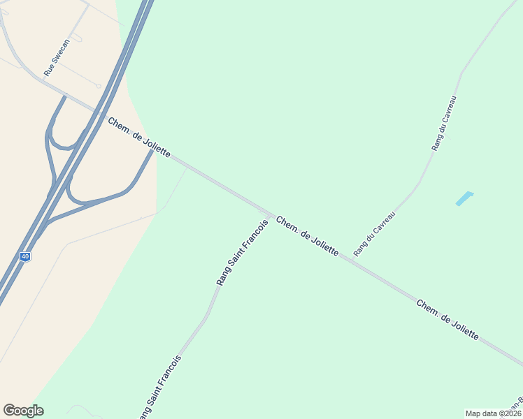 map of restaurants, bars, coffee shops, grocery stores, and more near Chemin de Joliette in Lanoraie