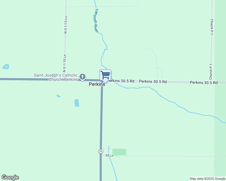 map of restaurants, bars, coffee shops, grocery stores, and more near 11894 Michigan 35 in Perkins