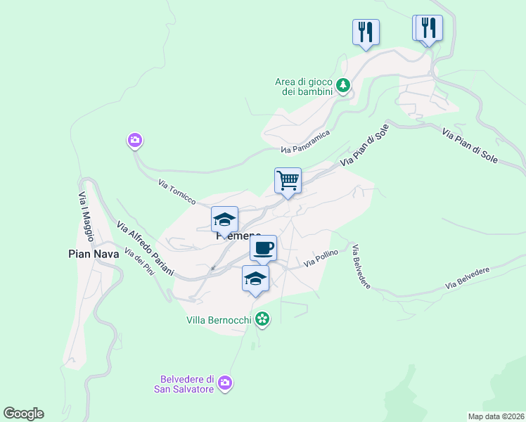 map of restaurants, bars, coffee shops, grocery stores, and more near 3 Via Madonnina in Premeno