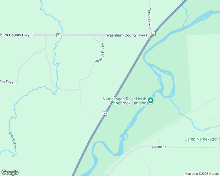 map of restaurants, bars, coffee shops, grocery stores, and more near W2468 US Highway 63 in Springbrook
