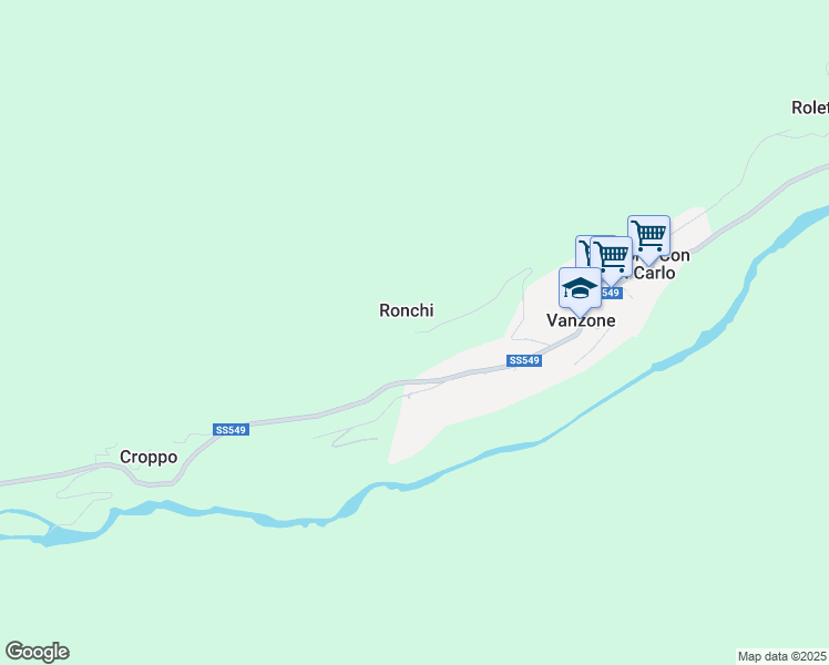 map of restaurants, bars, coffee shops, grocery stores, and more near in Ronchi