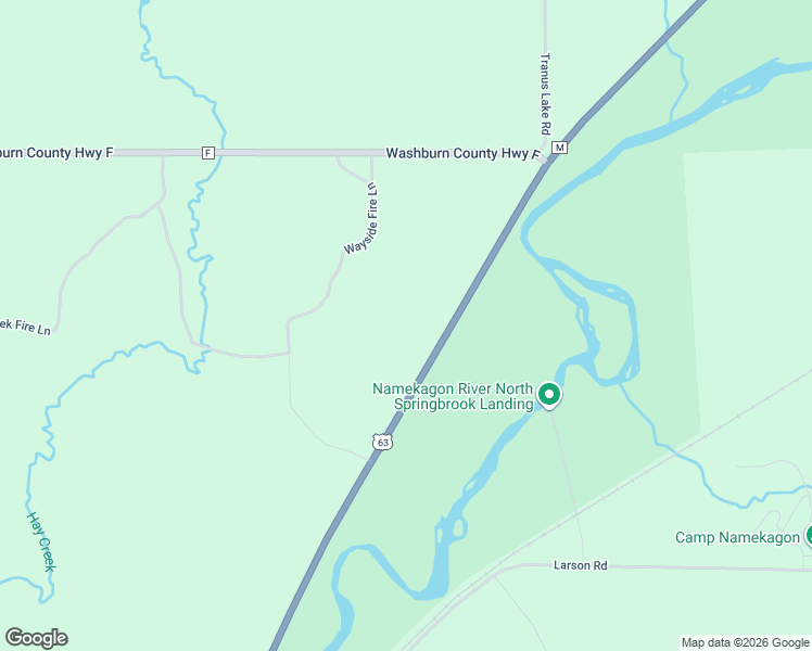 map of restaurants, bars, coffee shops, grocery stores, and more near W2468 U.S. 63 in Springbrook