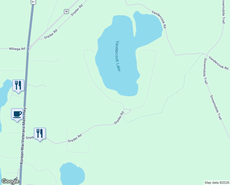 map of restaurants, bars, coffee shops, grocery stores, and more near 10971 Snyder Road in Woodruff