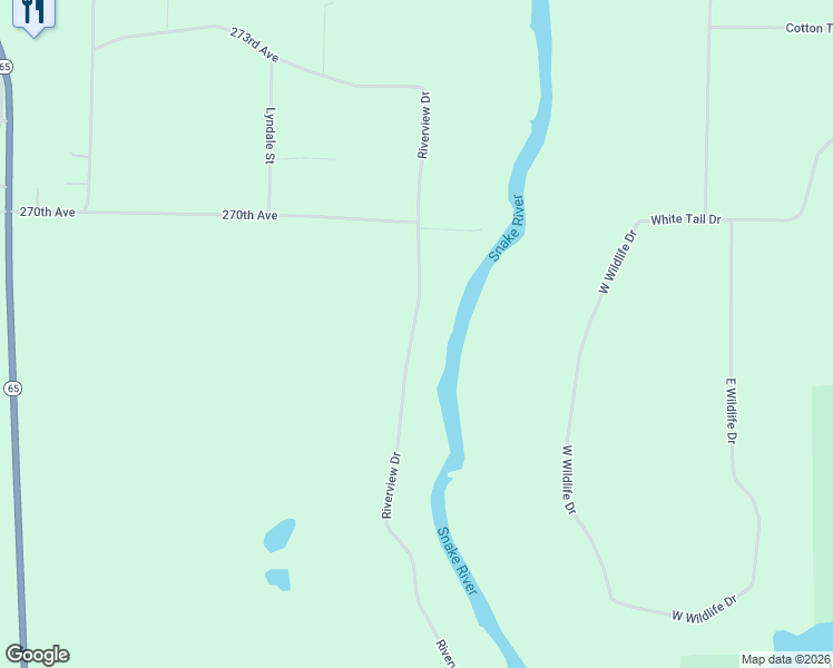 map of restaurants, bars, coffee shops, grocery stores, and more near 26856 Riverview Drive in Mora