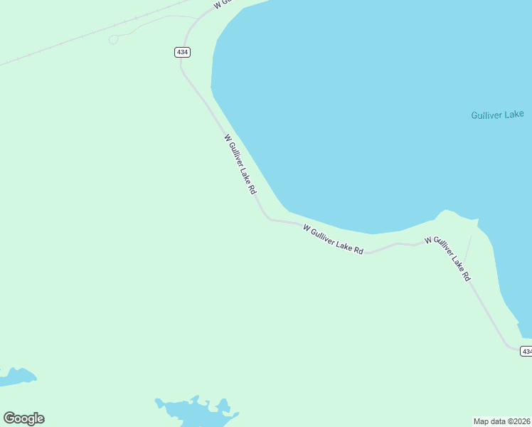 map of restaurants, bars, coffee shops, grocery stores, and more near West Gulliver Lake Road in Gulliver