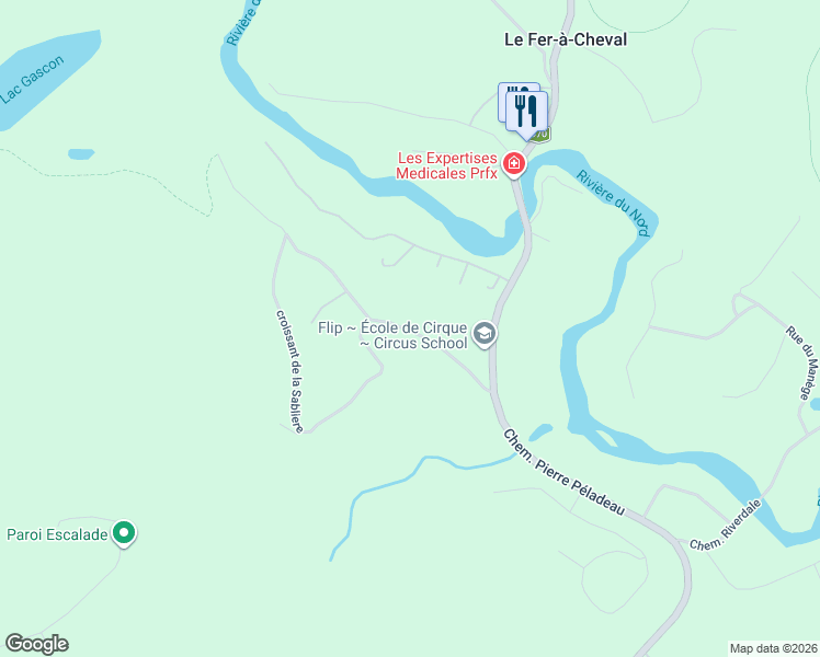 map of restaurants, bars, coffee shops, grocery stores, and more near 2051 Chemin de l'Étang in Sainte-Adèle