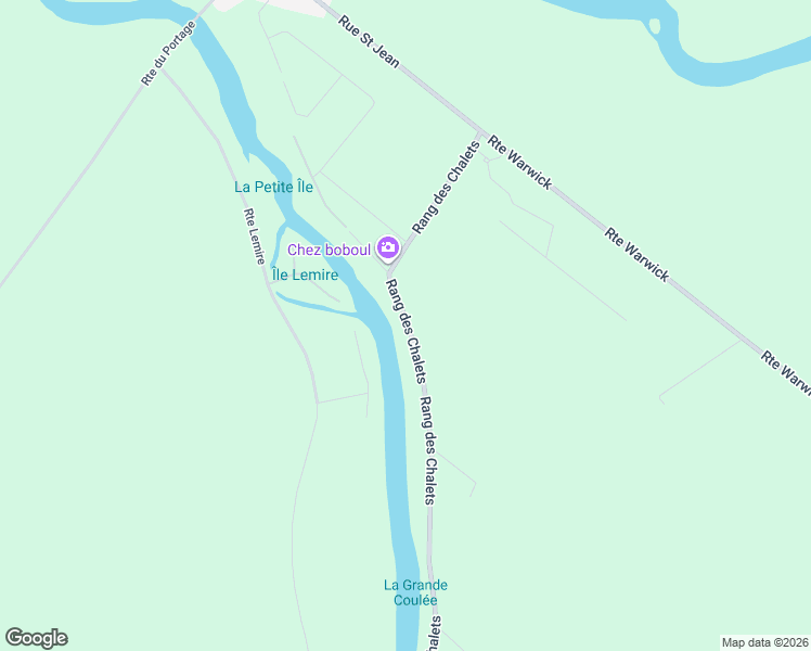 map of restaurants, bars, coffee shops, grocery stores, and more near 1249 Rang des Chalets in Sainte-Clotilde-de-Horton