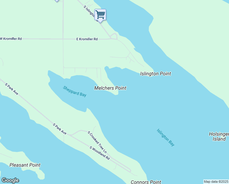map of restaurants, bars, coffee shops, grocery stores, and more near 404 East Bagnall Road in Cedarville