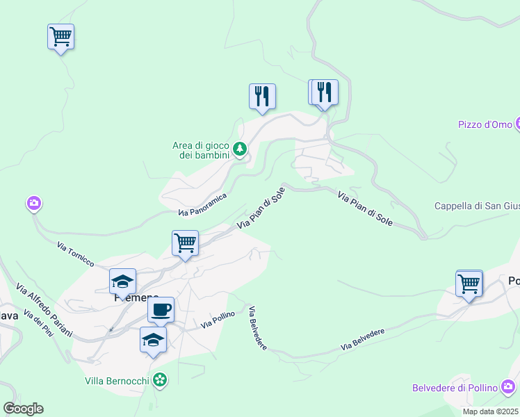 map of restaurants, bars, coffee shops, grocery stores, and more near 7 Via Pian di Sole in Premeno