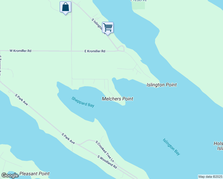 map of restaurants, bars, coffee shops, grocery stores, and more near 404 E Bagnall Rd in Cedarville