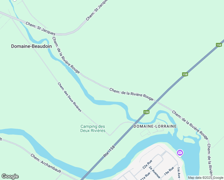 map of restaurants, bars, coffee shops, grocery stores, and more near Chemin de la Rivière Rouge in Crabtree