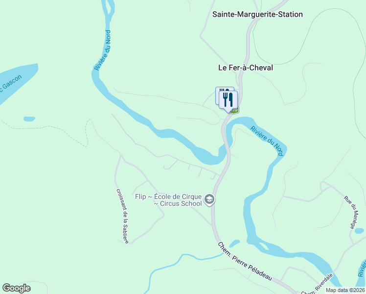 map of restaurants, bars, coffee shops, grocery stores, and more near 2265 Rue du Mont Baldy in Sainte-Adèle