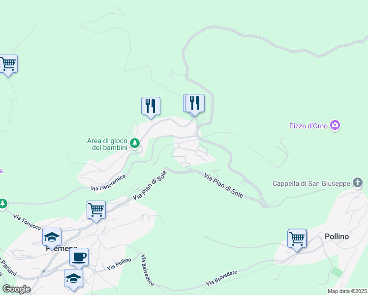 map of restaurants, bars, coffee shops, grocery stores, and more near 4A Via Vanda Cavalli in Premeno